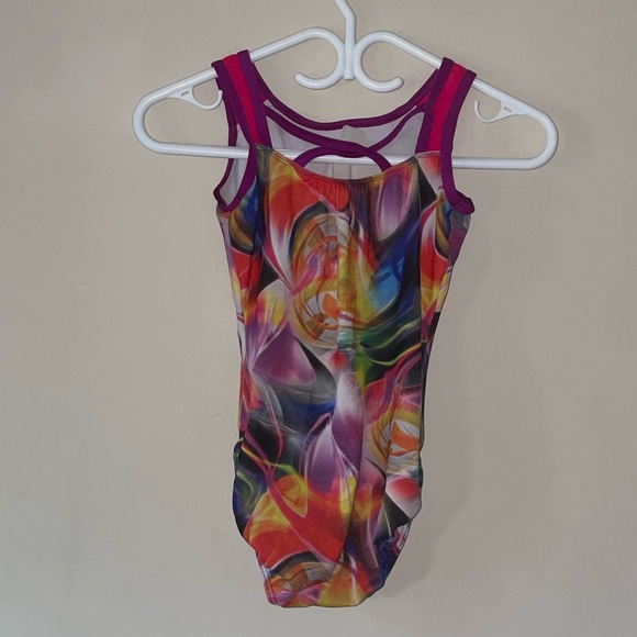 Multicoloured kids leotard suitable for 9-10yo - Picture 2 of 2